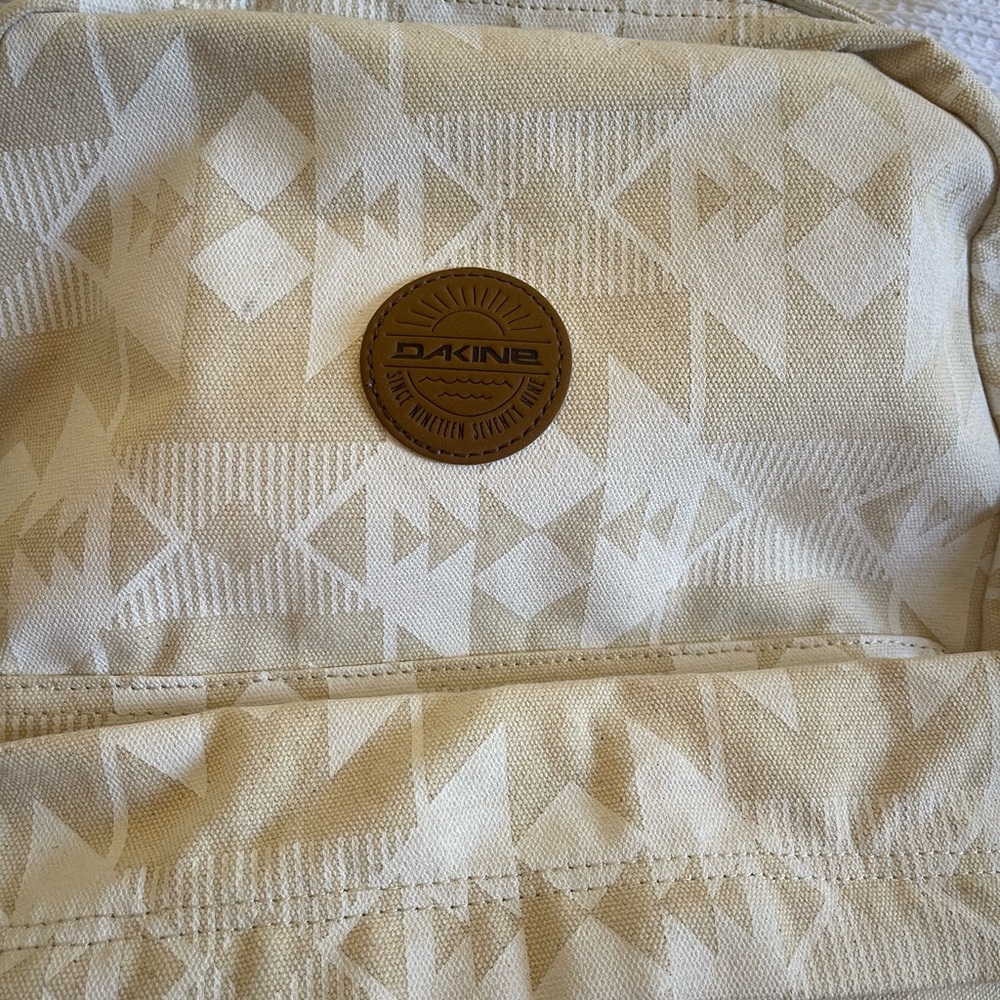 Tan Geometric Pattern Backpack - Picture 4 of 6